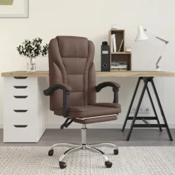 Discount vidaXL Kontorsstol konstläder Brun