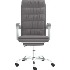 New vidaXL Kontorsstol konstläder Grå