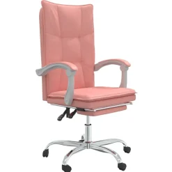 Outlet vidaXL Kontorsstol konstläder Rosa