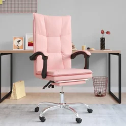 Outlet vidaXL Kontorsstol konstläder Rosa