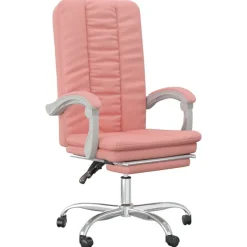 vidaXL Kontorsstol rosa konstläder