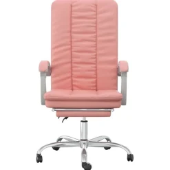 vidaXL Kontorsstol rosa konstläder