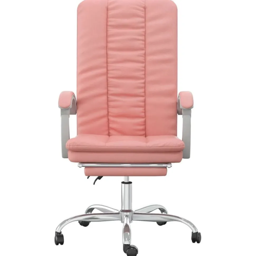 vidaXL Kontorsstol rosa konstläder
