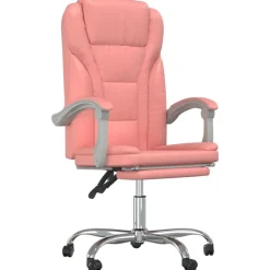 vidaXL Kontorsstol rosa konstläder