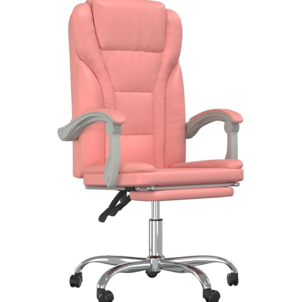 vidaXL Kontorsstol rosa konstläder