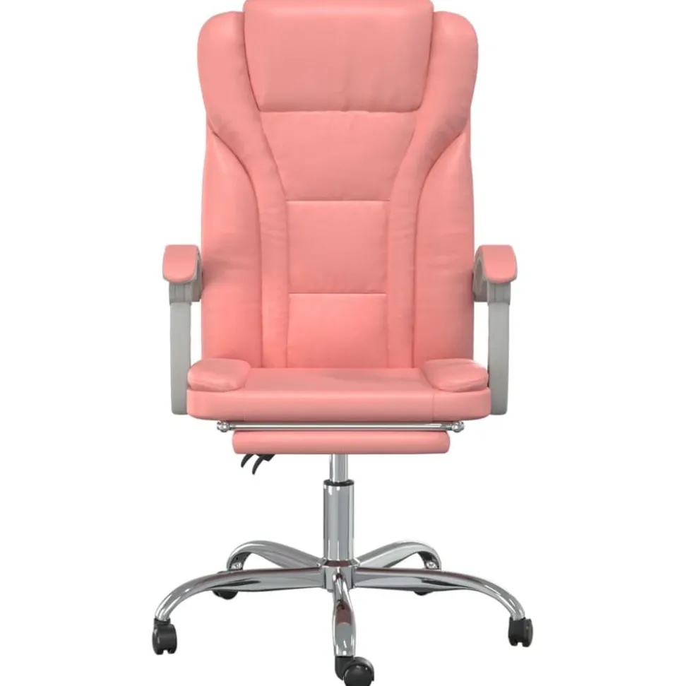 vidaXL Kontorsstol rosa konstläder