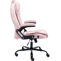 vidaXL Kontorsstol rosa sammet