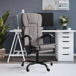 Hot vidaXL Kontorsstol tyg Taupe