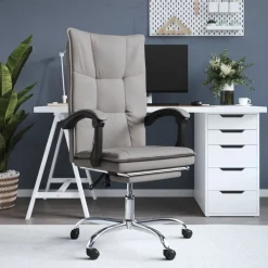 Discount vidaXL Kontorsstol tyg Taupe