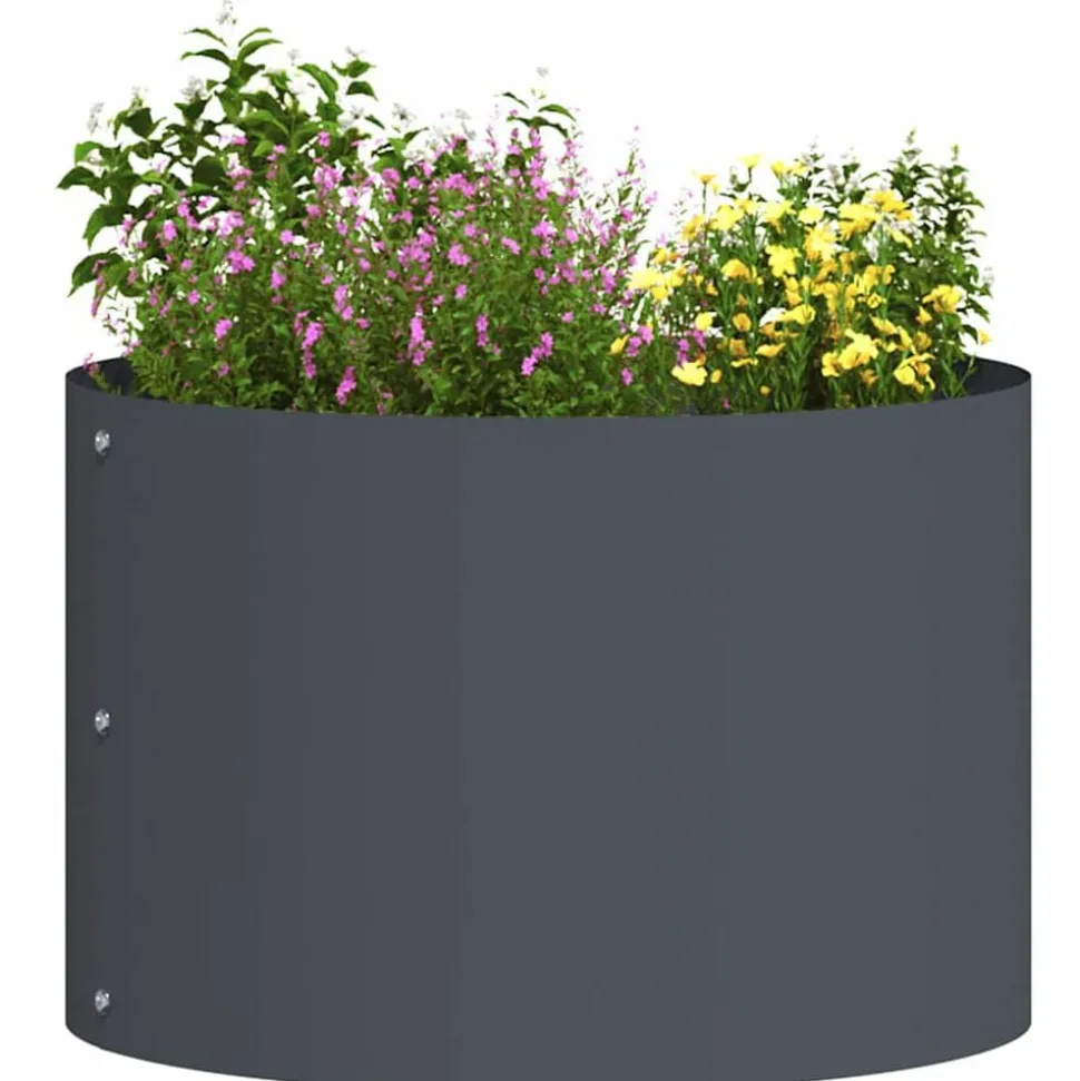 vidaXL Krukring Antracit 30 x 30 x 20 cm Kallvalsat stål