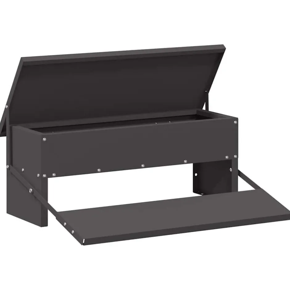New vidaXL Kyckling Trampmatare 48,5 x 39,5 x 19 cm Kallvalsat Stål Svart