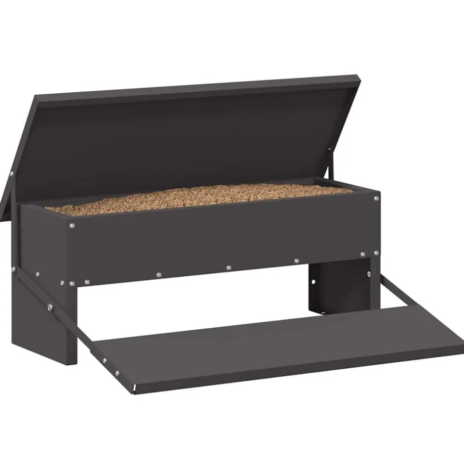 New vidaXL Kyckling Trampmatare 48,5 x 39,5 x 19 cm Kallvalsat Stål Svart