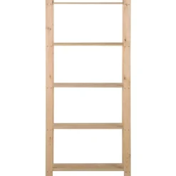 New vidaXL Lagerhylla 5 hyllplan 80x28,5x170 cm massiv furu Naturfärg