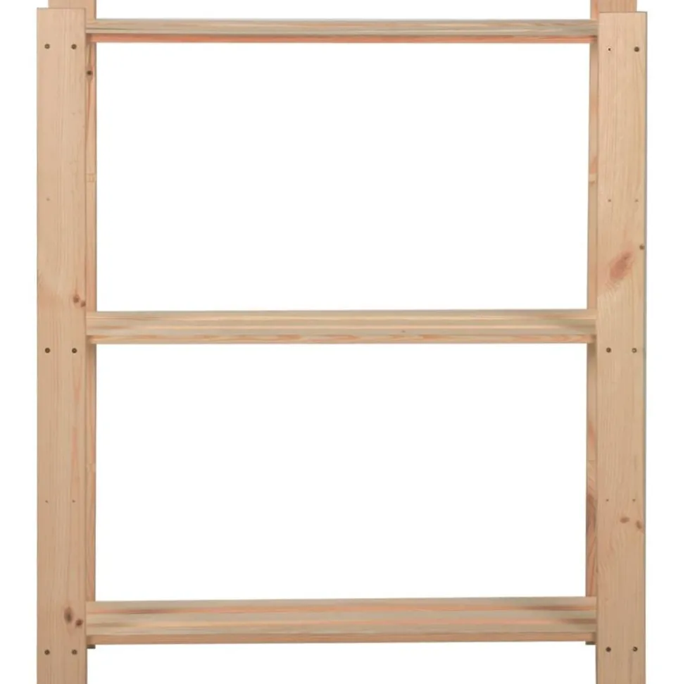 vidaXL Lagerhylla 3 hyllplan 80x28,5x90 cm massiv furu