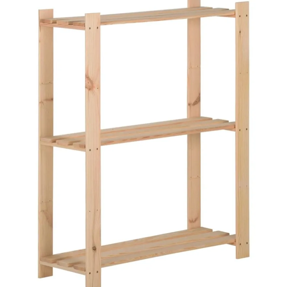 vidaXL Lagerhylla 3 hyllplan 60x28,5x90 cm massiv furu