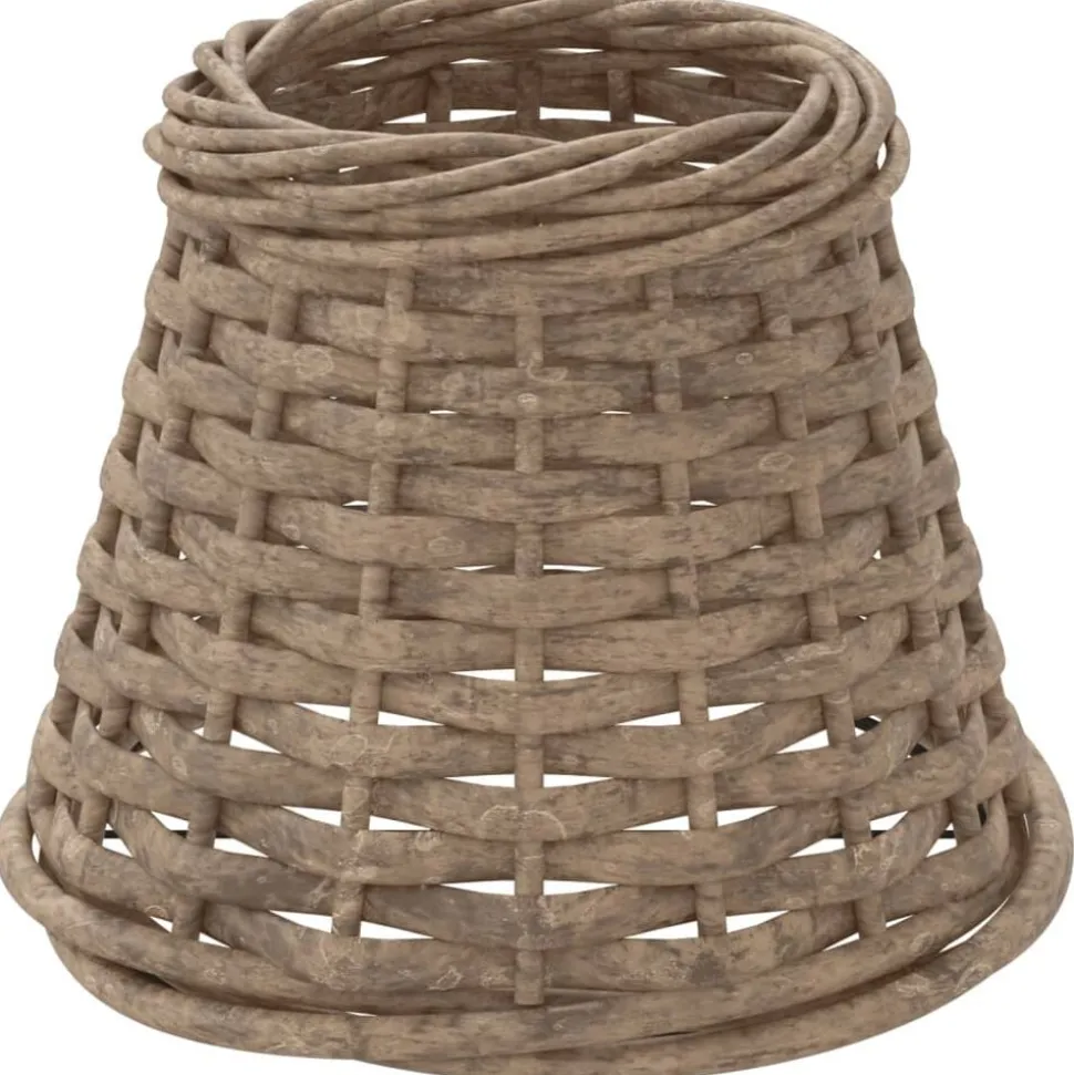 vidaXL Lampskärm brun Ø15x12 cm korgmaterial