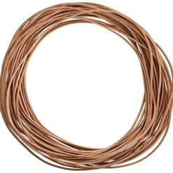 vidaXL Läder Snöre Ø1 mm x 5 m Skinn Brun