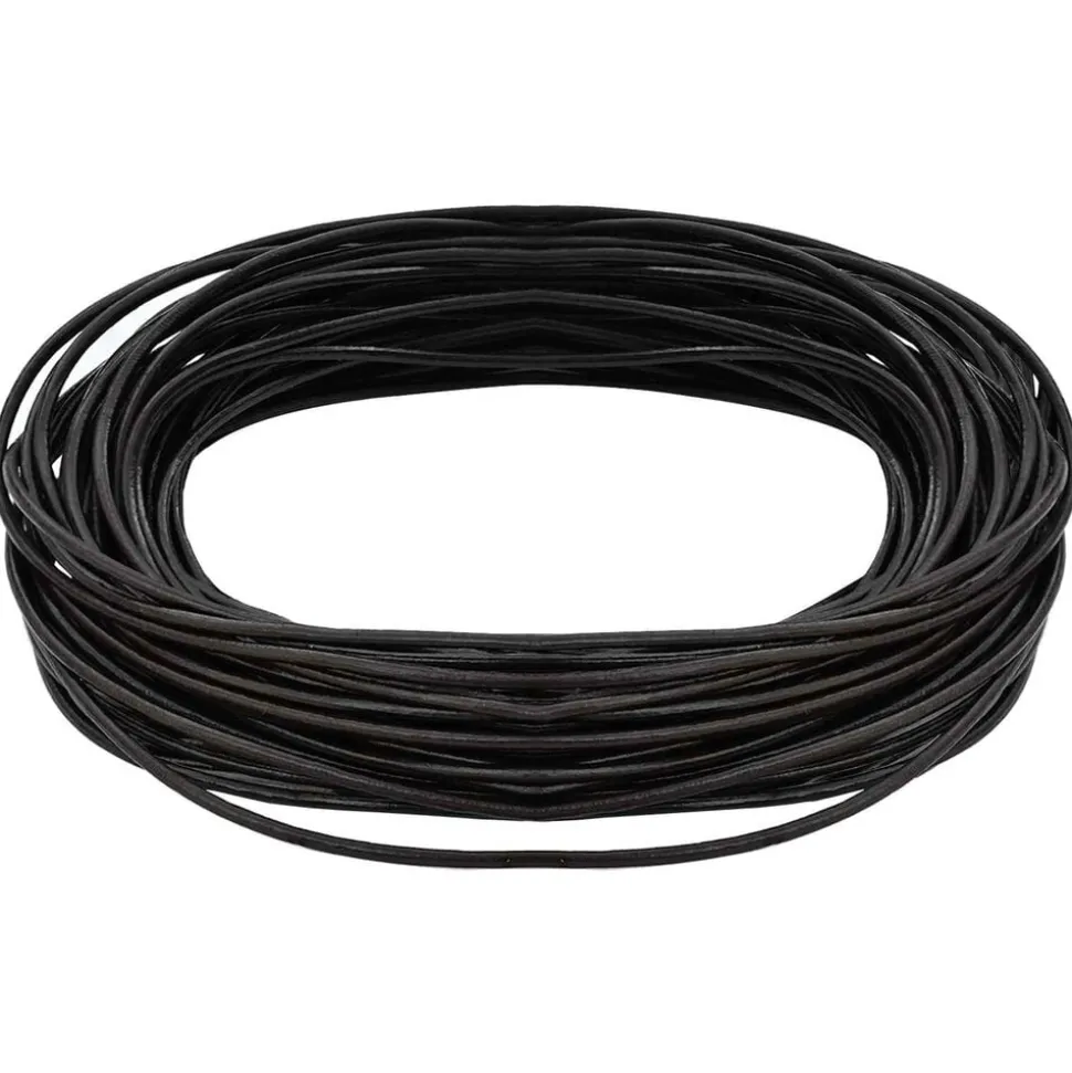 vidaXL Läder Snöre Mörkbrun Ø1 mm x 5 m Skinn