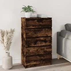Hot vidaXL Lådskåp 60x36x103 cm konstruerat trä Rökfärgad ek