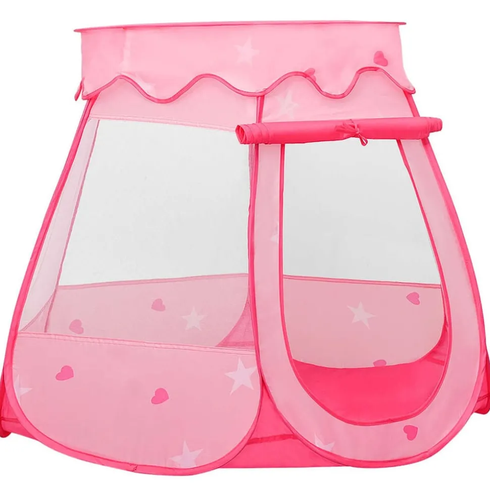 vidaXL Lektält för barn rosa 102x102x82 cm