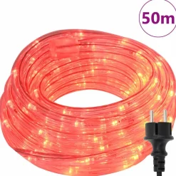Best vidaXL Ljuslina med 1200 LED-lampor 50 m PVC Röd