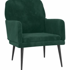 vidaXL Loungestol mörkgrön 62x79x79 cm sammet