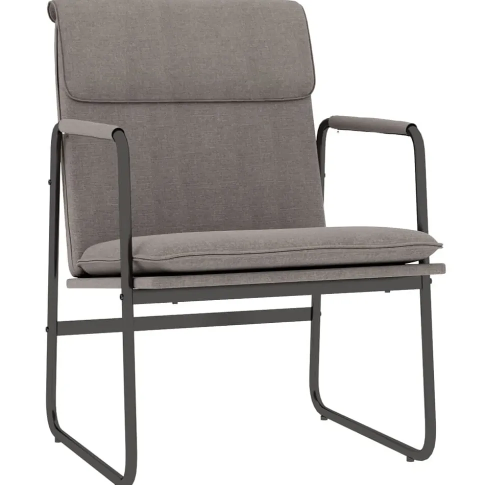 vidaXL Loungestol taupe 55x64x80 cm tyg