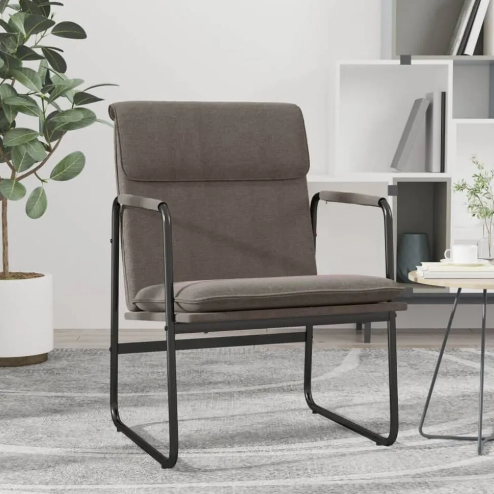 vidaXL Loungestol taupe 55x64x80 cm tyg