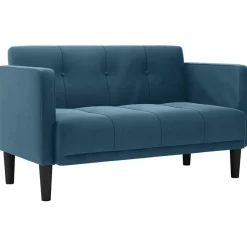 Outlet vidaXL Loveseat soffa 111 cm sammet Blå