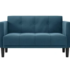 Outlet vidaXL Loveseat soffa 111 cm sammet Blå
