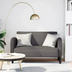 vidaXL Loveseat soffa 110 cm konstläder Grå