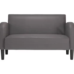 vidaXL Loveseat soffa 110 cm konstläder Grå
