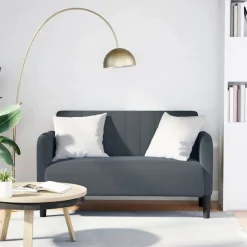 Clearance vidaXL Loveseat soffa 109 cm sammet Mörkgrå