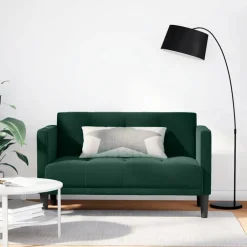 Outlet vidaXL Loveseat soffa 111 cm sammet Mörkgrön
