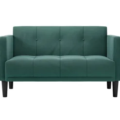 Outlet vidaXL Loveseat soffa 111 cm sammet Mörkgrön