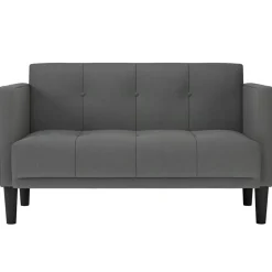 vidaXL Loveseat soffa mörkgrå 111 cm tyg