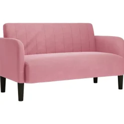 vidaXL Loveseat soffa rosa 109 cm sammet