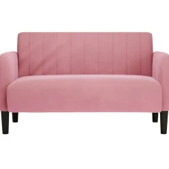 vidaXL Loveseat soffa rosa 109 cm sammet