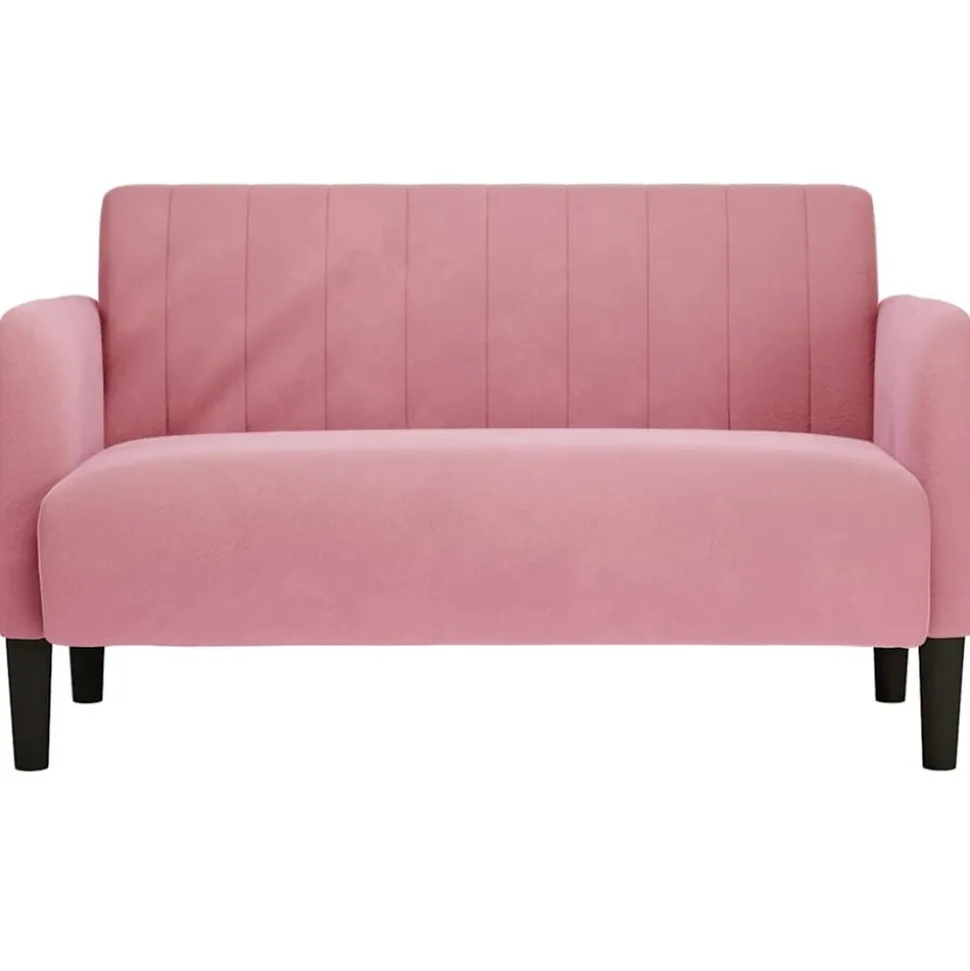 vidaXL Loveseat soffa rosa 109 cm sammet