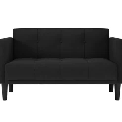 Best vidaXL Loveseat soffa 111 cm tyg Svart