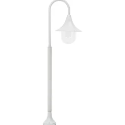 vidaXL Lyktstolpe för trädgård E27 120 cm aluminium vit