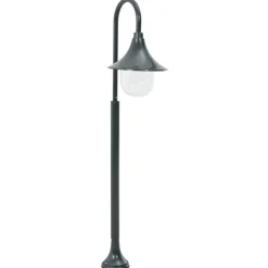 Discount vidaXL Lyktstolpe för trädgård E27 120 cm aluminium Mörkgrön