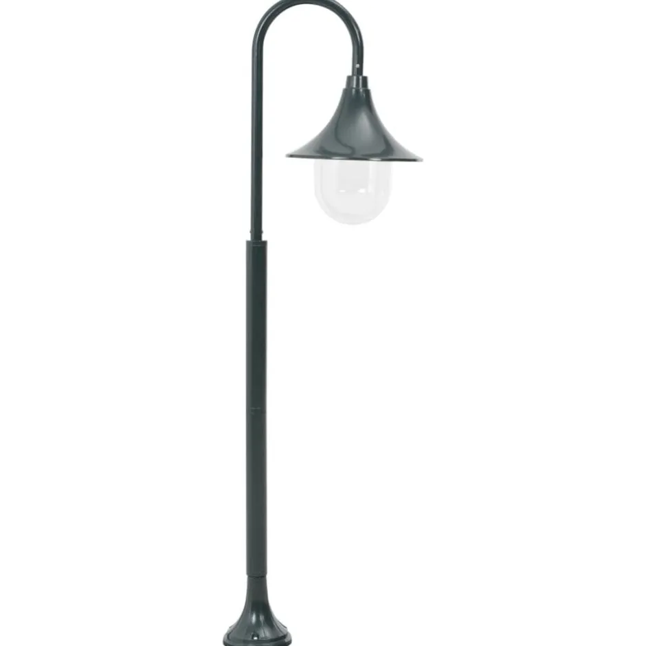 Discount vidaXL Lyktstolpe för trädgård E27 120 cm aluminium Mörkgrön