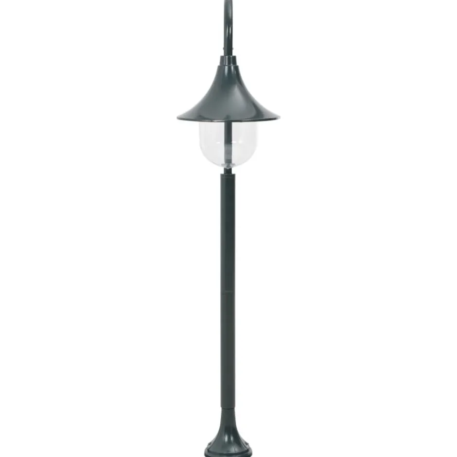 Discount vidaXL Lyktstolpe för trädgård E27 120 cm aluminium Mörkgrön