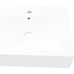 Clearance vidaXL Lyxigt rektangulärt handfat 60 x 46 cm keramiskt Vit