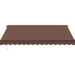 vidaXL Markis automatiskt infällbar brun 400x350 cm