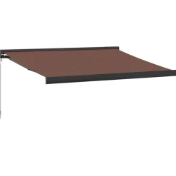 Hot vidaXL Markis manuellt infällbar 300x250 cm Brun