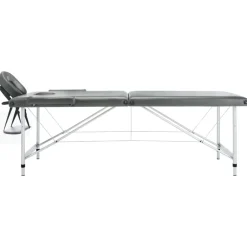 Best vidaXL Massagebänk med 2 zoner aluminiumram 186x68 cm Antracit
