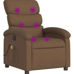 Discount vidaXL Massagefåtölj tyg Brun