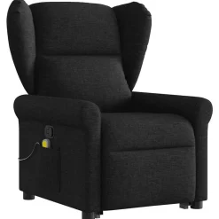 Clearance vidaXL Massagefåtölj med uppresningshjälp tyg Svart